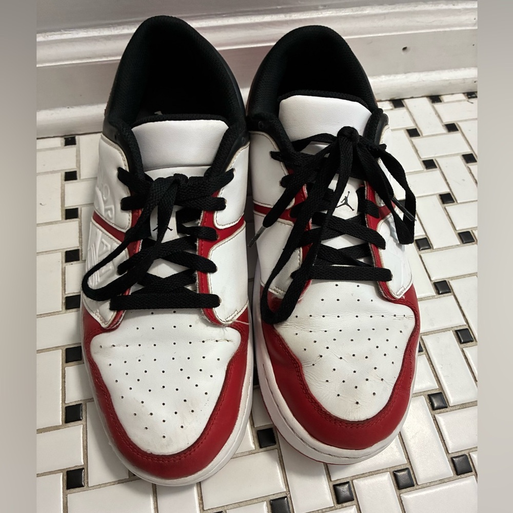 Jordan Red and White Men's Sneakers